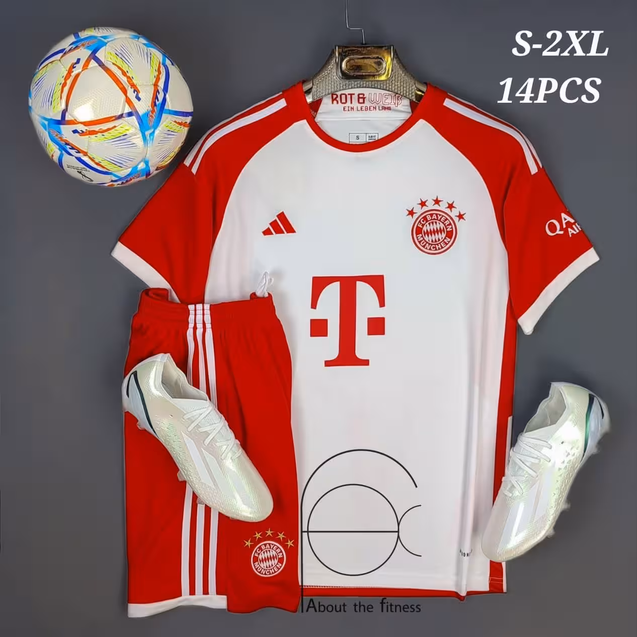 کیت هواداری باشورت باشگاهی و ملی تیم بایرن مونیخ آلمان سفید قرمز پلیری