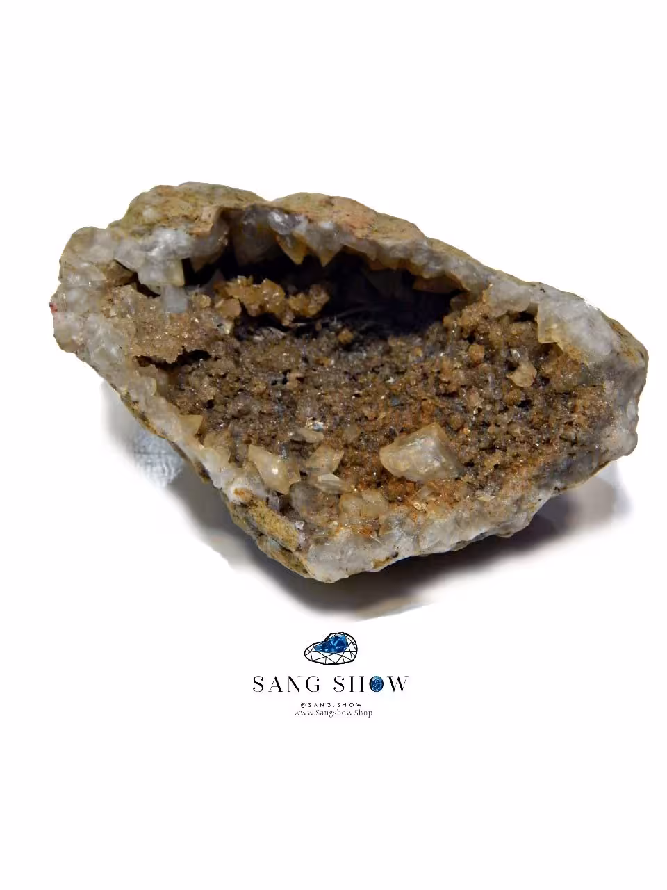 ژئود کلسیت رمبوئدر زیبا نمونه استثنایی و اصل و معدنی S1344