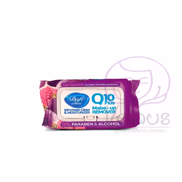 دستمال مرطوب پاک کننده آرایش مدل Q10 طرح میوه انجیر دافی DAFI