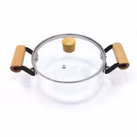 قابلمه پیرکس دسته چوبی ظرفیت 2.5 لیتری