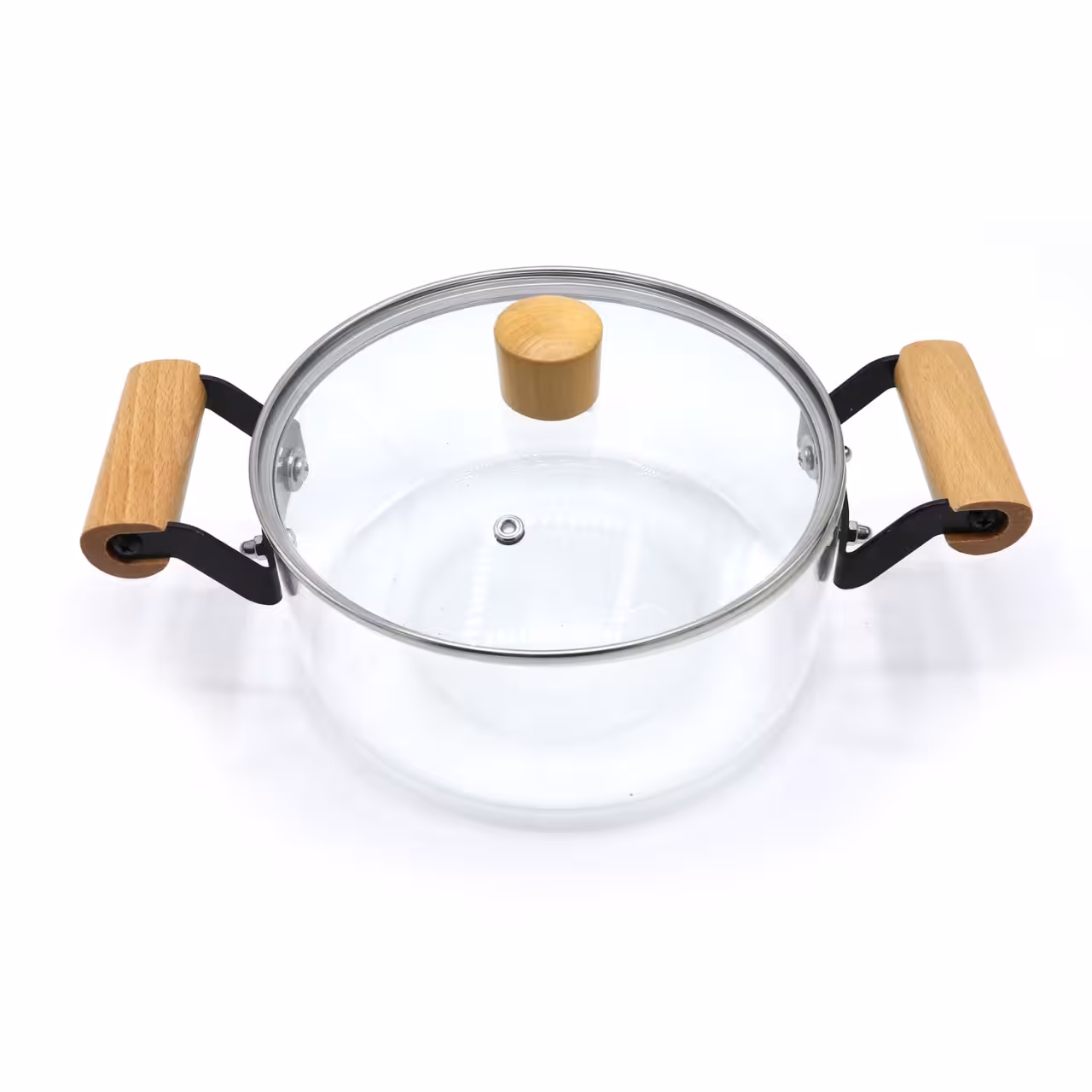 قابلمه پیرکس دسته چوبی ظرفیت 2.5 لیتری