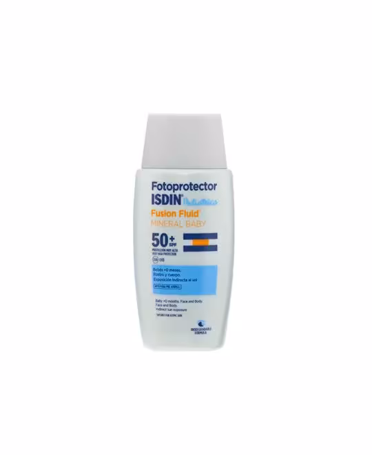 ضد آفتاب ایزدین فلوئید فیوژن مینرال نوزاد و کودک  SPF50 حجم 50 میلی لیتر