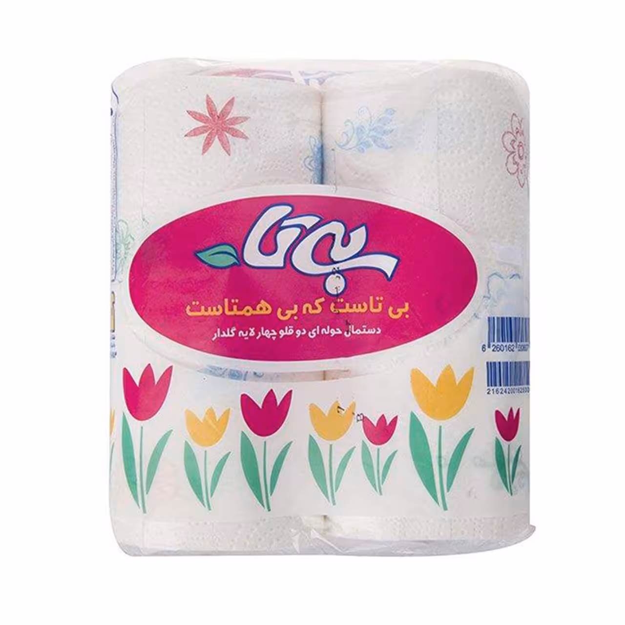 دستمال حوله ای کاغذی گلدار بی تا بسته 2 عددی