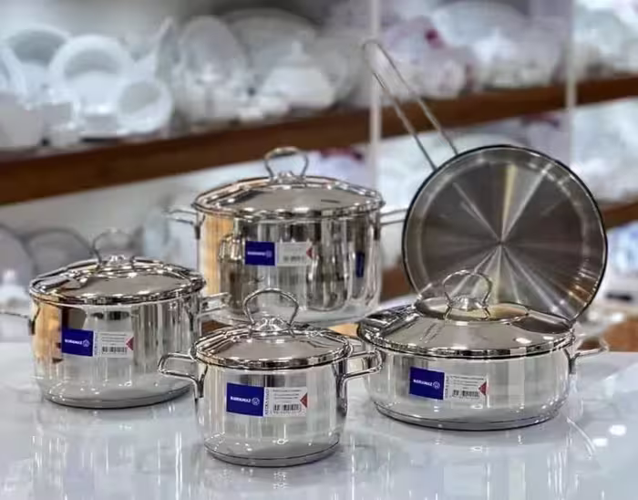 سرویس قابلمه استیل 9 پارچه کرکماز KORKMAZ مدل A_1600/1900
