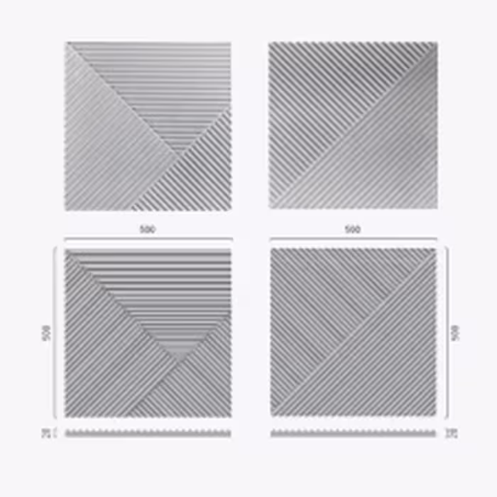 پنل بتنی 50x50x2 مدل ZIG ZAG گرید 1