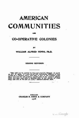 خرید و دانلود نسخه کامل کتاب American Communities and Co-Operative Colonies