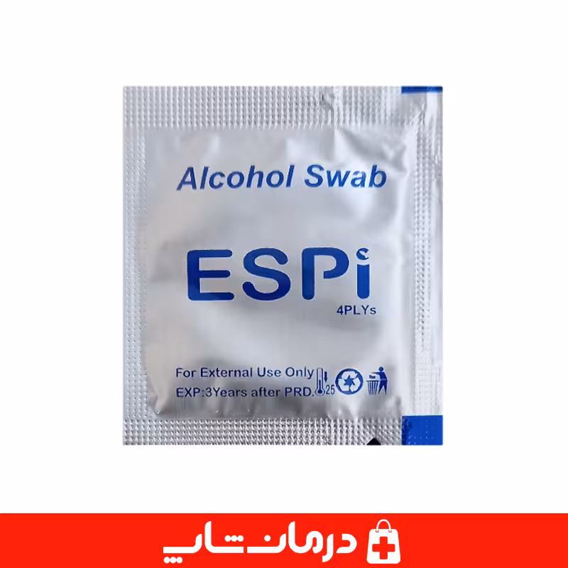 خرید پد الکلی اسپی espi بسته 200 عددی پد الکلی 4 لایه espi