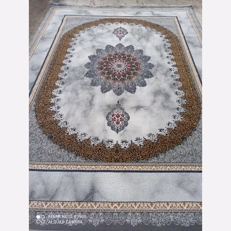 فرش ماشینی 12متری کاشان نقشه مرمر فیلی(ارسال رایگان)