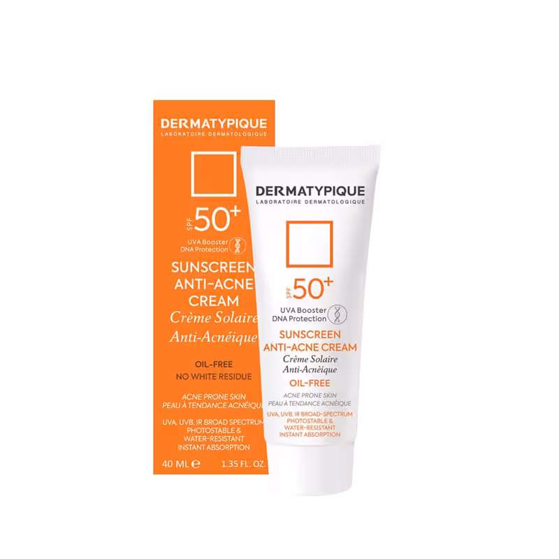 درماتیپیک ضد آفتاب و ضد جوش  SPF50 بدون رنگ 40ML