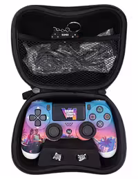 دسته PS4 مدل PlayX طرح جی‌تی‌ای کد 01 به همراه ملزومات