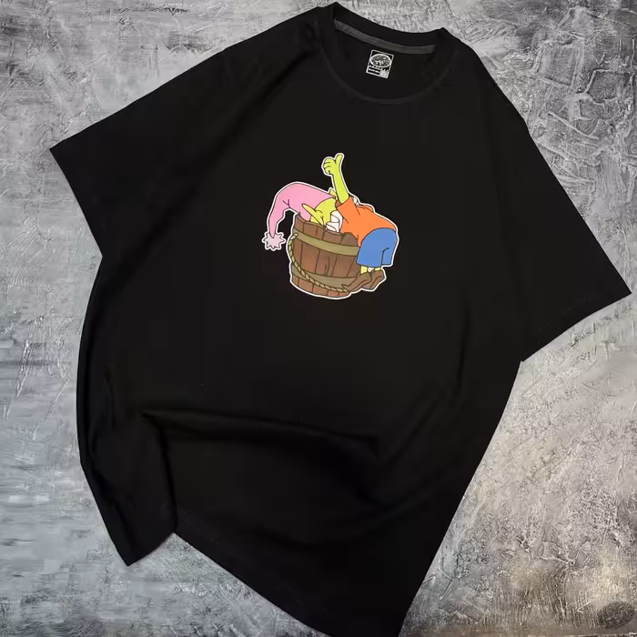 تیشرت طرح انیمیشن طلسم شدگان مدل الفو  25212