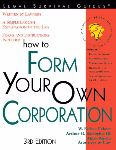 خرید و دانلود نسخه کامل کتاب How to Form Your Own Corporation: With Forms