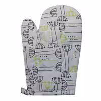 ماسیس دستکش زمینه سفید طرح دار