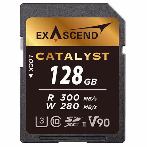 کارت حافظه SD اکساسند Exascend Catalyst UHS-II SDXC 128GB 300MB/S Memory Card V90
