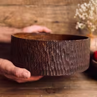 کاسه چوبی بلوط کد 0337