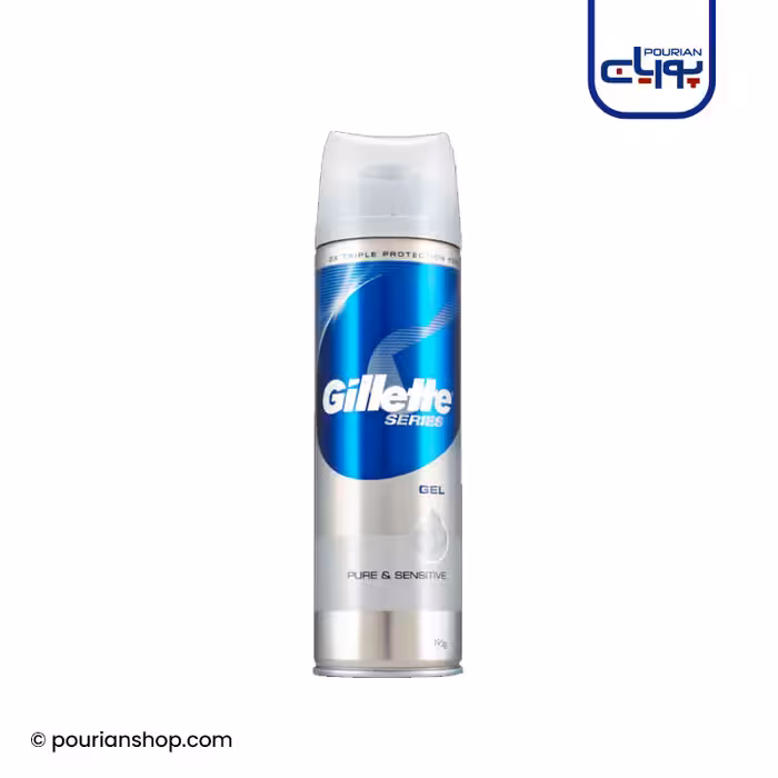 ژل اصلاح ژیلت مدل pure and sensitive حجم 200 میلی لیتر