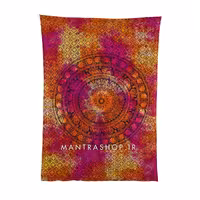 بکدراپ تپستری هندی طرح ماندالا (رو تختی یک نفره) کد 141