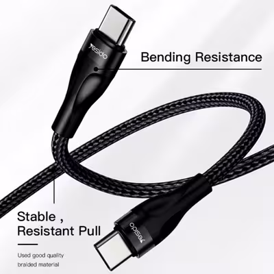 کابل تبدیل usb-C به usb-C یسیدو مدل CA83 طول 0.3 متر