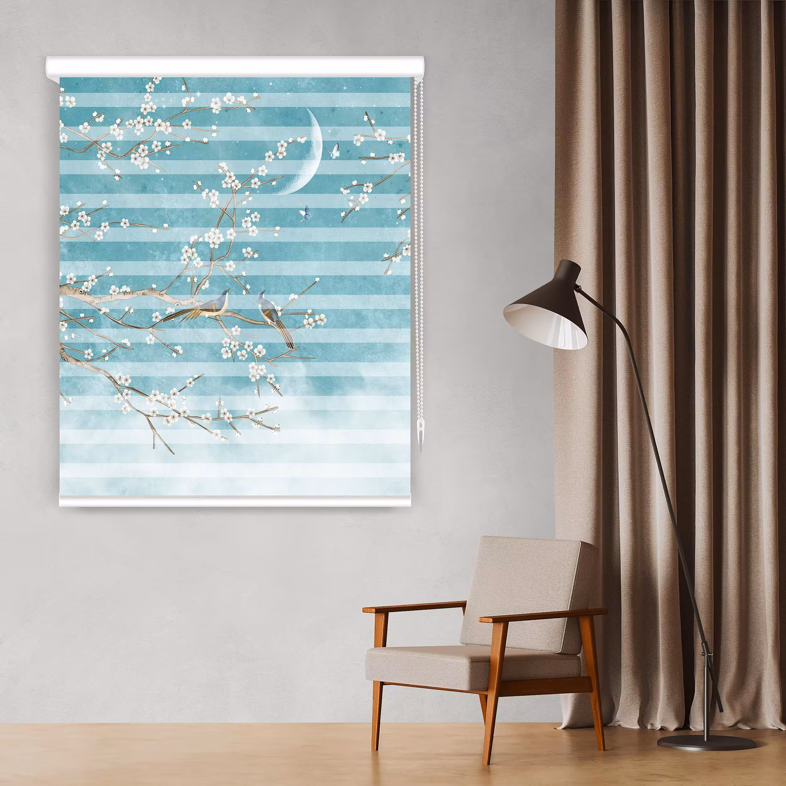 پرده زبرا مدل F-7465 سایز 135x150 سانتی متر