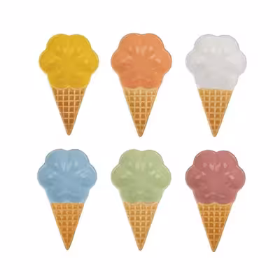 بستنی خوری باریز مدل بستنی قیفی کد 30 مجموعه 6 عددی