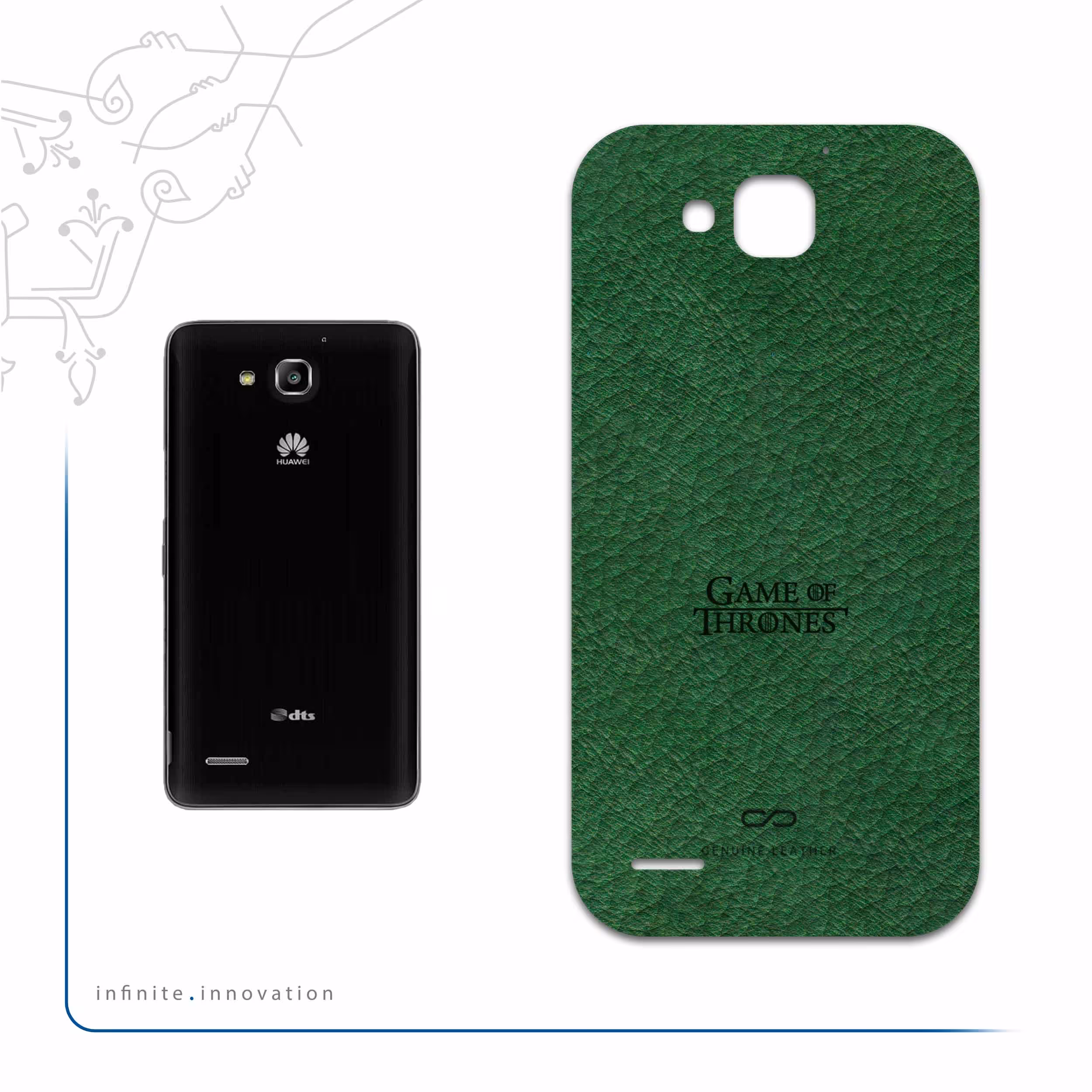 برچسب پوششی ماهوت مدل GL-GOT مناسب برای گوشی موبایل هوآوی Ascend G750