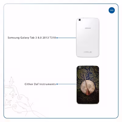 برچسب پوششی ماهوت مدل Setar-Daf-Instruments مناسب برای تبلت سامسونگ Galaxy Tab 3 8.0 2013 T310