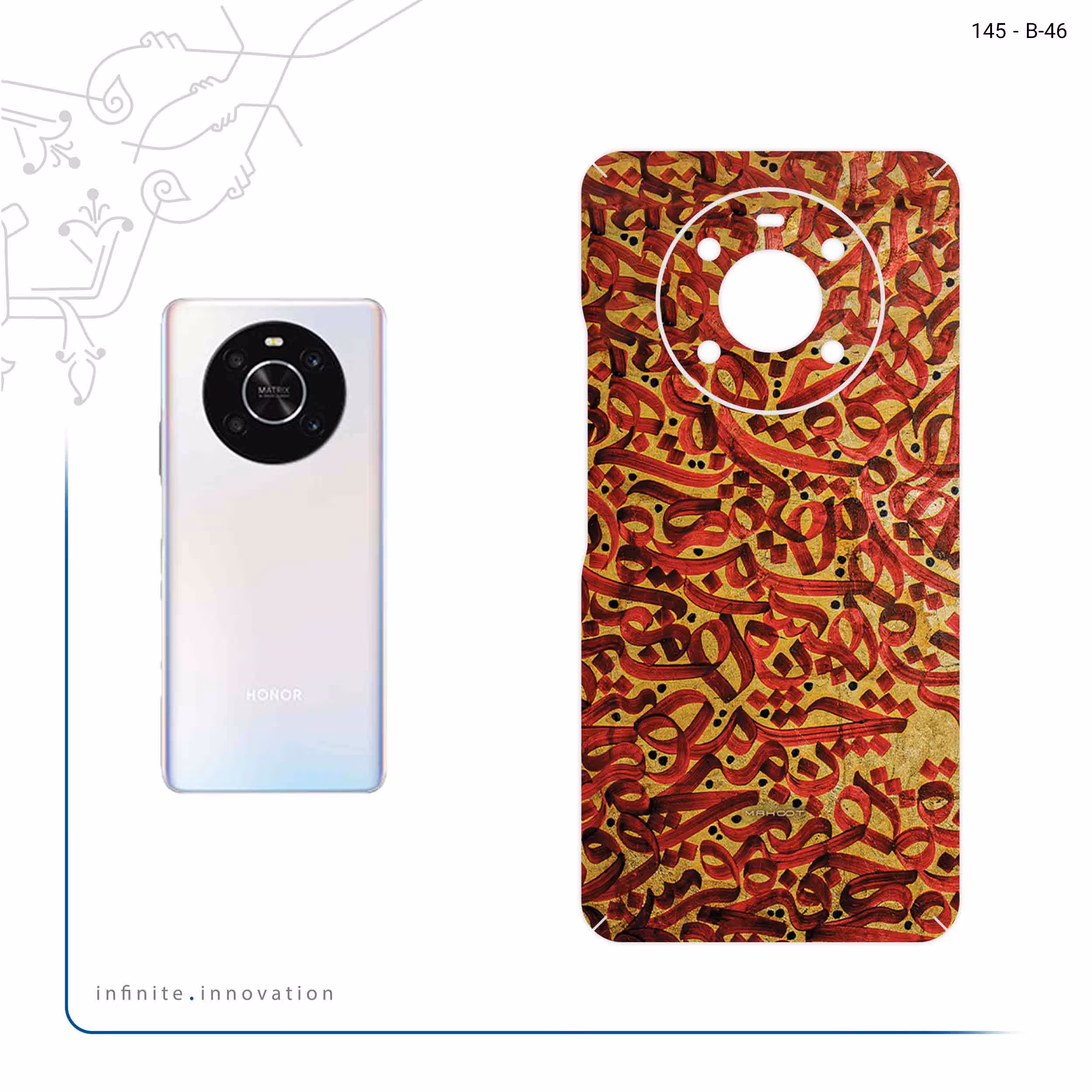 برچسب پوششی ماهوت مدل Nastaliq_6 مناسب برای گوشی موبایل آنر X9 4G