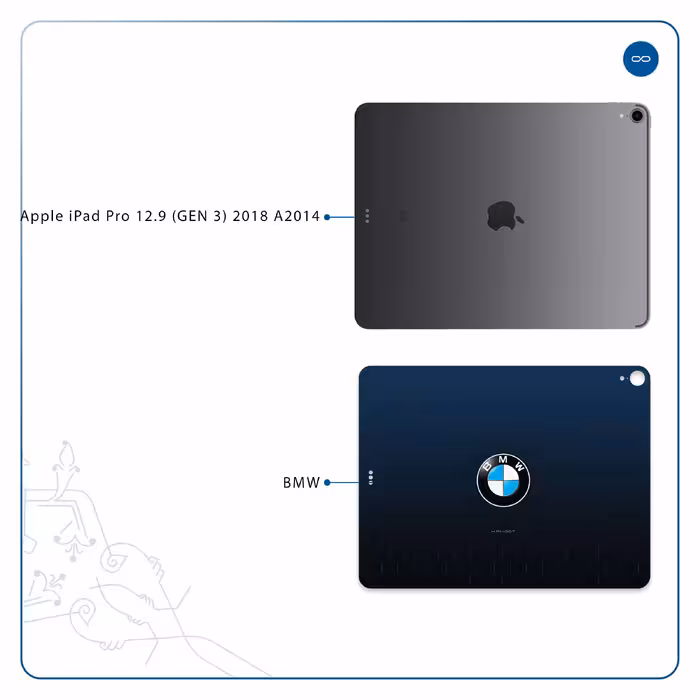 برچسب پوششی ماهوت مدل BMW مناسب برای تبلت اپل iPad Pro 12.9 (GEN 3) 2018 A2014