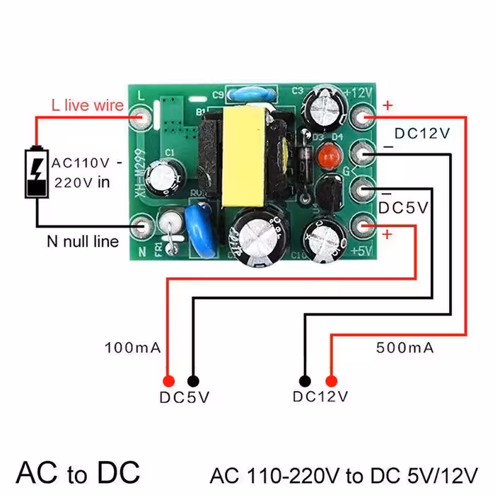 ماژول تغذیه 12 ولت مدل XH-M299