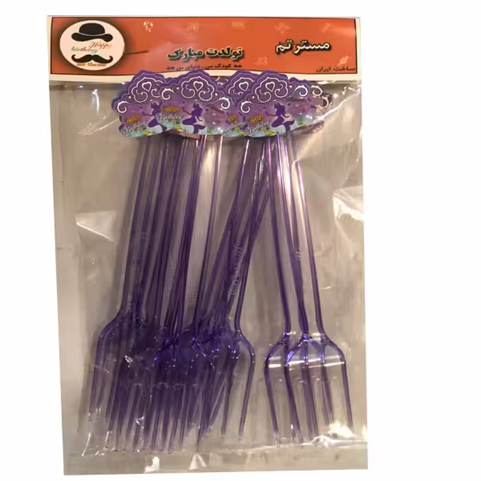 چنگال و کارد یکبار مصرف مستر تم مدل پری دریایی بسته 20 عددی