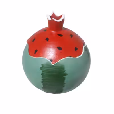 ست 9 تکه ظروف پذیرایی سفالی طرح هندوانه کد 00090