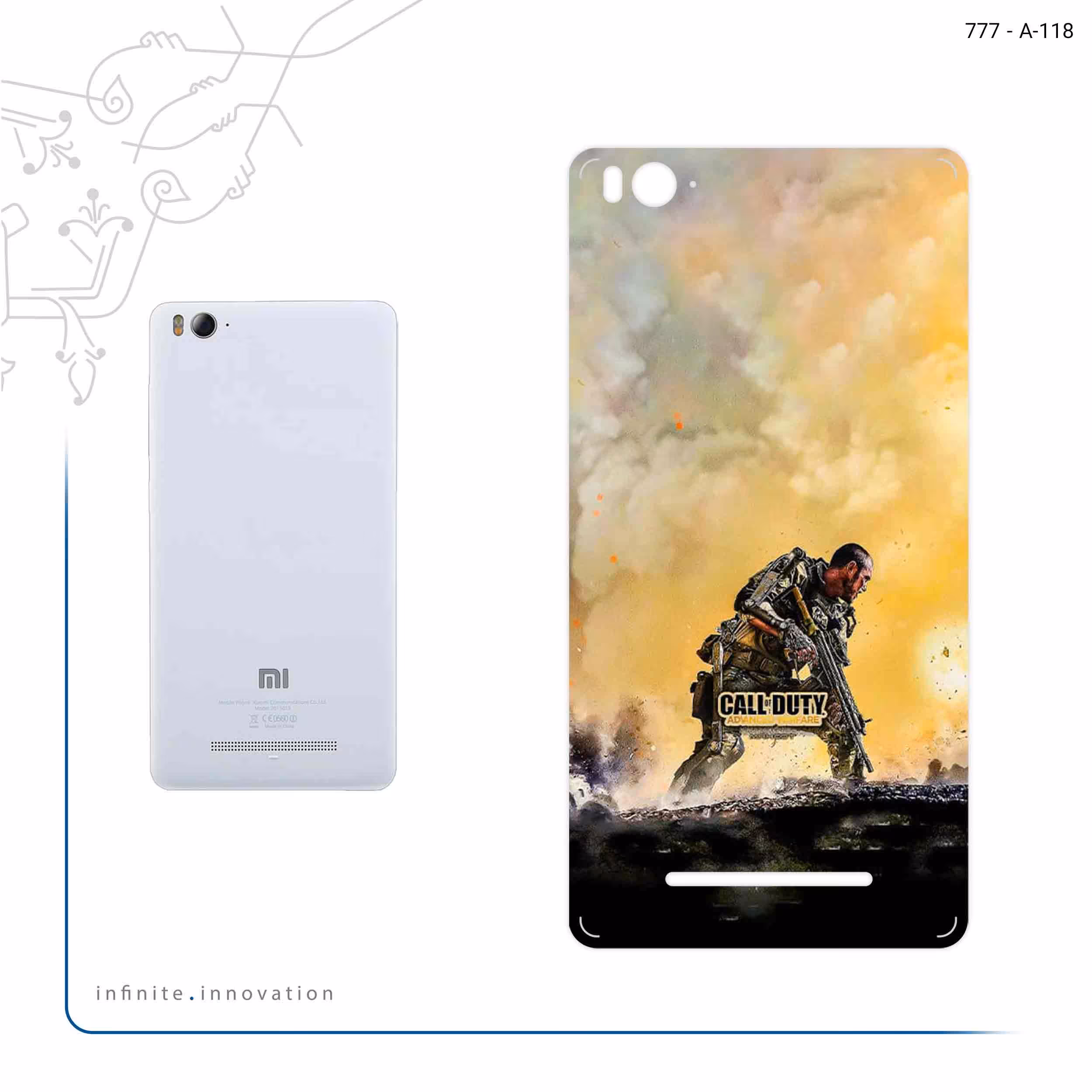 برچسب پوششی ماهوت مدل Call of Duty Warfare Game Series مناسب برای گوشی موبایل شیائومی Mi 4i