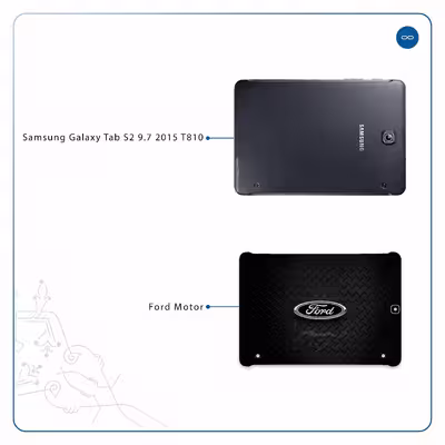 برچسب پوششی ماهوت مدل Ford Motor مناسب برای تبلت سامسونگ Galaxy Tab S2 9.7 2015 T810