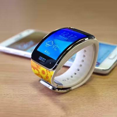 برچسب ماهوت طرح Yellow_Flower مناسب برای ساعت هوشمند سامسونگ Galaxy Gear S