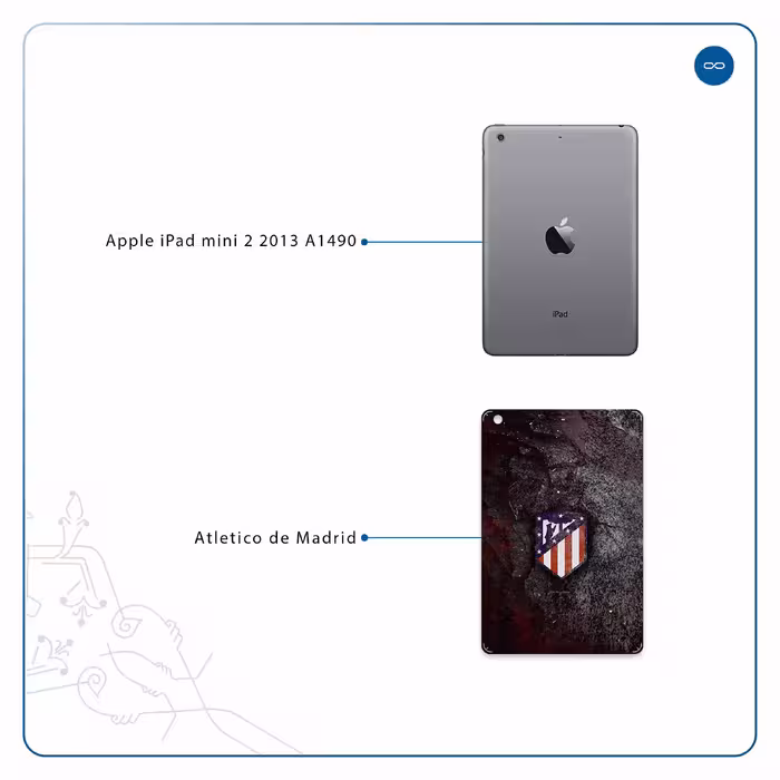 برچسب پوششی ماهوت مدل Atletico de Madrid مناسب برای تبلت اپل iPad mini 2 2013 A1490