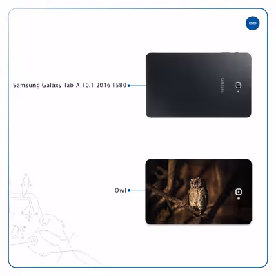 برچسب پوششی ماهوت مدل Owl مناسب برای تبلت سامسونگ Galaxy Tab A 10.1 2016 T580