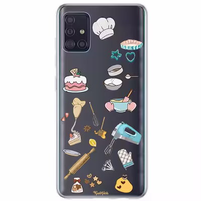 کاور طرح شیرینی پزی مناسب برای گوشی موبایل سامسونگ Galaxy A51