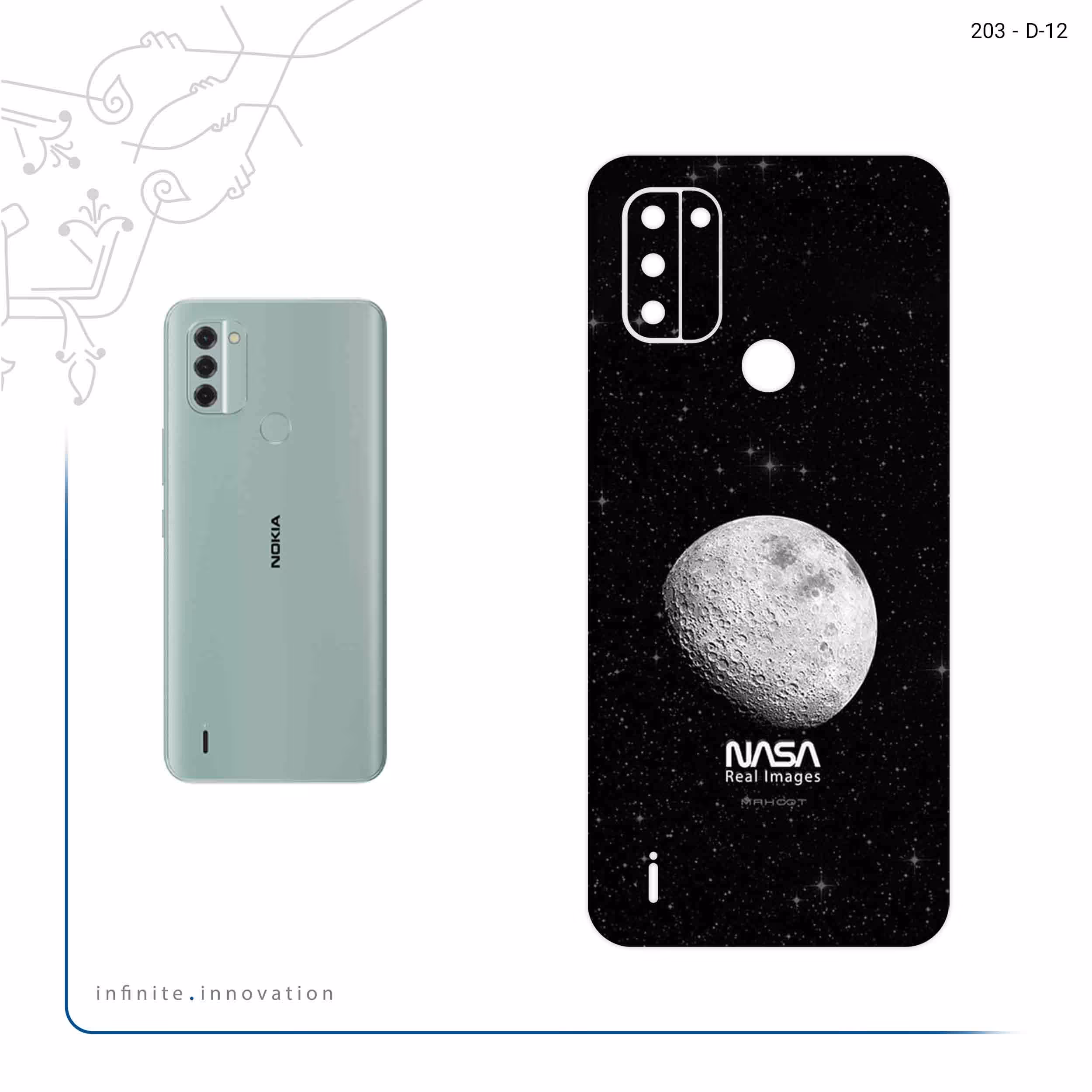 برچسب پوششی ماهوت مدل Moon_By_NASA مناسب برای گوشی موبایل نوکیا C31