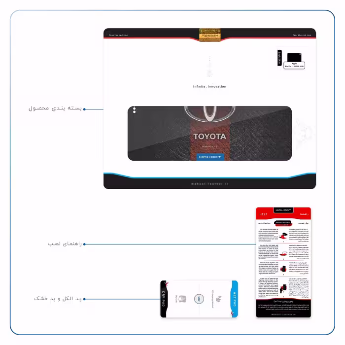 برچسب پوششی ماهوت مدل TOYOTA-Logo مناسب برای تبلت اپل iPad Pro 11 (GEN 2) 2020 A2068