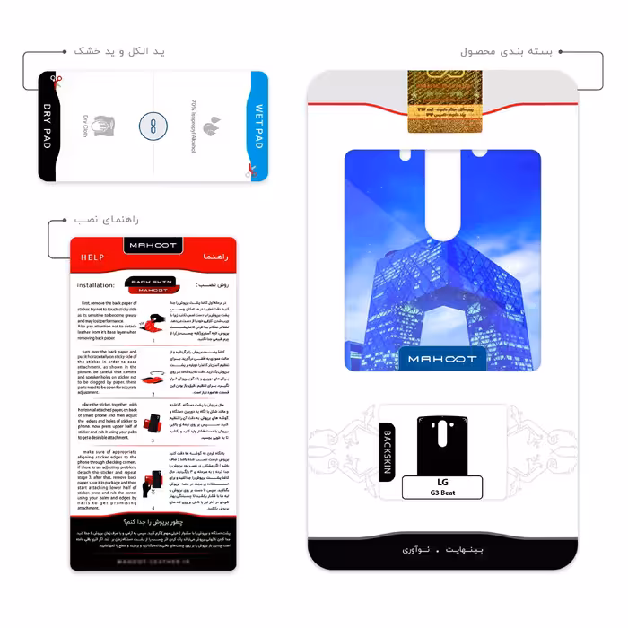 برچسب پوششی ماهوت مدل Beijing city مناسب برای گوشی موبایل ال جی G3 Beat
