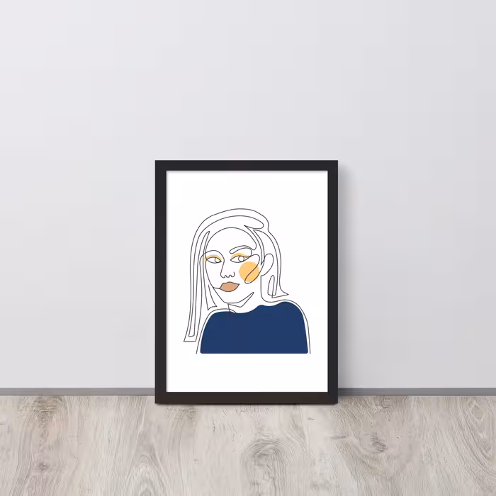 تابلو مدل دکوراتیو مینیمال طرح دختر کد 2828