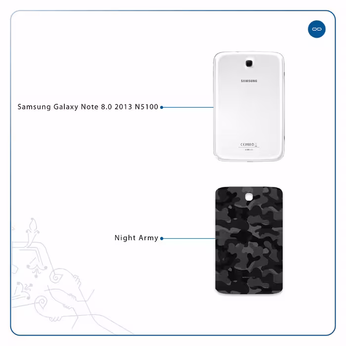 برچسب پوششی ماهوت مدل Night-Army مناسب برای تبلت سامسونگ Galaxy Note 8.0 2013 N5100