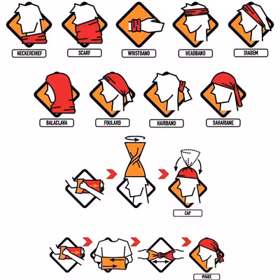 دستمال سر و گردن ویند اکستریم مدل Cock کد F2021