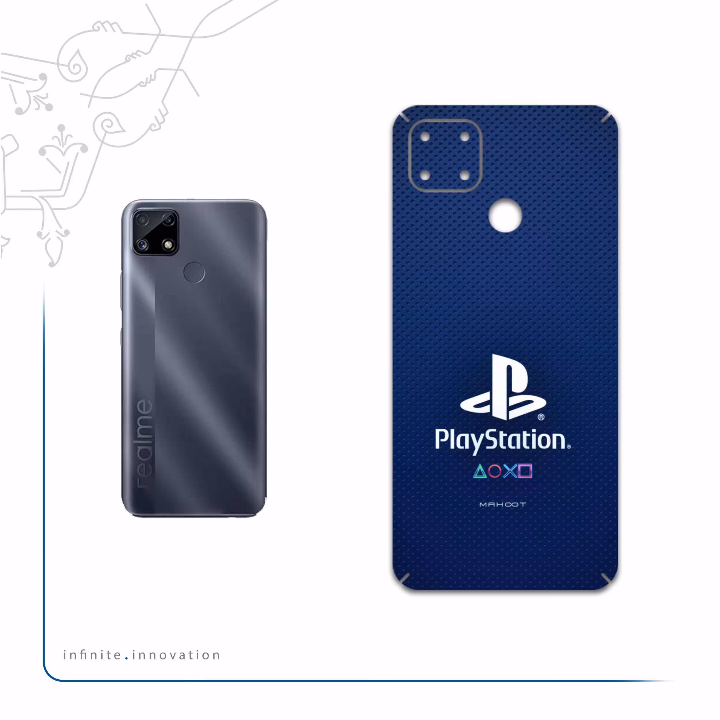 برچسب پوششی ماهوت مدل PS مناسب برای گوشی موبایل ریلمی C25s