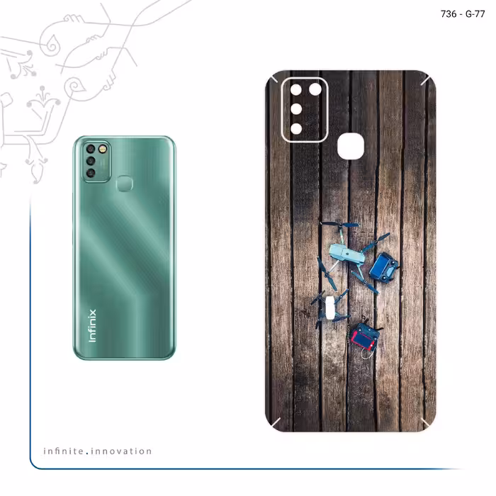 برچسب پوششی ماهوت مدل Drone مناسب برای گوشی موبایل اینفینیکس Smart 6 X657B