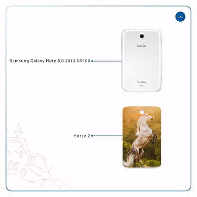 برچسب پوششی ماهوت مدل Horse-2 مناسب برای تبلت سامسونگ Galaxy Note 8.0 2013 N5100