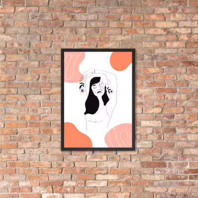 تابلو مدل دکوراتیو مینیمال طرح دخترانه کد 2712