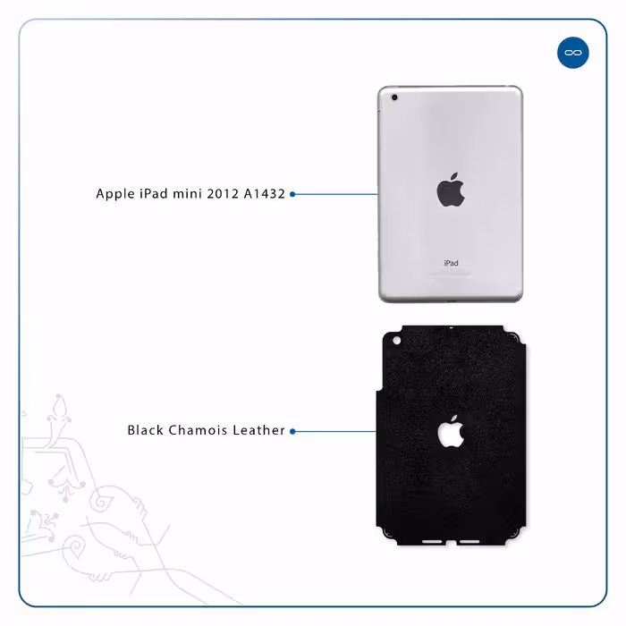 برچسب پوششی ماهوت مدل Black-Chamois-Leather مناسب برای تبلت اپل iPad mini 2012 A1432