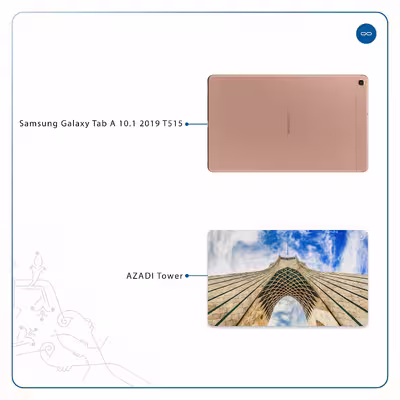 برچسب پوششی ماهوت مدل AZADI-Tower مناسب برای تبلت سامسونگ Galaxy Tab A 10.1 2019 T515