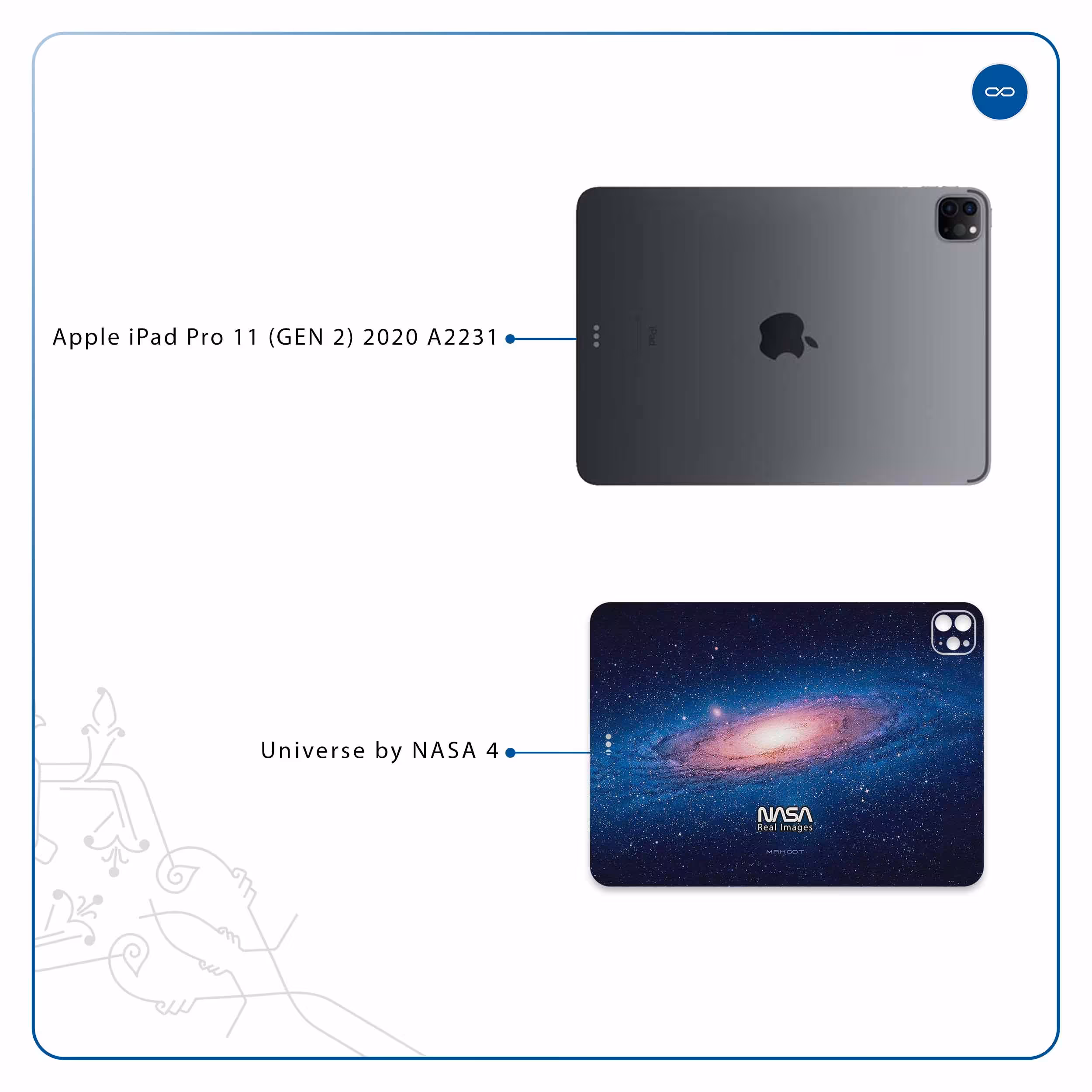 برچسب پوششی ماهوت مدل Universe-by-NASA-4 مناسب برای تبلت اپل iPad Pro 11 (GEN 2) 2020 A2231